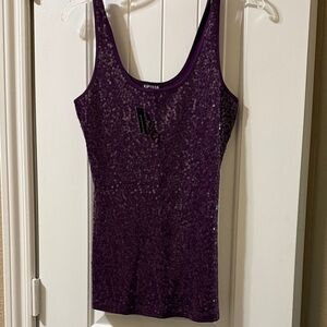 Express Sparkling Purple Camisole